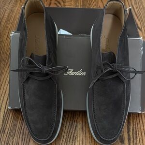 Men's Charcoal Suede Shoes